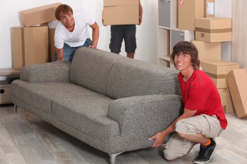 Inside view of a well-equipped removal truck for secure moving